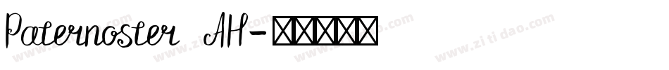 Paternoster AH字体转换